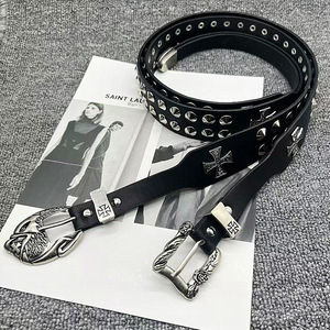 Cintura intrecciata in lega intagliata in stile Cro con fibbia a teschio, design per coppie, ispirata alle celebrità, stile Dark Punk Gothic, da uomo e da <span class=keywords><strong>donna</strong></span> - Product Image 4
