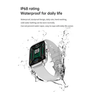 Relógio do telefone inteligente 2022 HD tela de 1.91 polegadas HD IP68 relógio de mergulho à prova d' água BT chamando dispositivo wearable freqüência cardíaca monitor de saúde