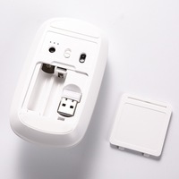Souris sans fil silencieuse à piles 2.4G, souris optique ergonomique double mode pour ordinateur portable, PC, Macbook
