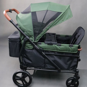 Cho brightbebe có thể gập lại tất cả các địa hình Wagon Xe đẩy cho 2 trẻ em cao chỗ ngồi & 5-điểm khai thác <span class=keywords><strong>Toddler</strong></span> tán bao gồm - Product Image 5