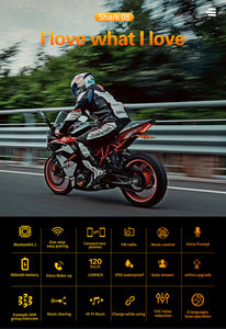 Système d'<span class=keywords><strong>intercom</strong></span> pour casque de moto à 8 personnes avec chipset Qualcomm, microphone LED étanche, portée de 2000 m, casque sans fil - Product Image 6