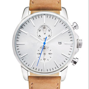 ステンレススチールウォッチジャパンOS11ムーブメント10ATM防水ウォッチシルバークロノグラフクォーツ時計メンズ - Product Image 2