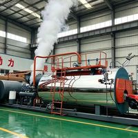 Chaudière à vapeur au gaz naturel 2t/h 1,4 MW, chaudière industrielle horizontale à tubes de feu automatique pour la production plastique