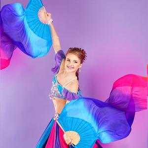 Пара шелковых вееров для танца живота, женский костюм для выступлений, крылья для танца живота - Product Image 6