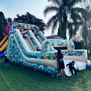 Carrera de obstáculos inflable de camuflaje de 59 pies de largo para adultos, niños, obstáculos y toboganes inflables para eventos de fiesta - Product Image 4