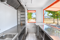 Food Truck avec autocollants personnalisés, Meilleure vente de remorque alimentaire entièrement équipée Ice Cream Trailer