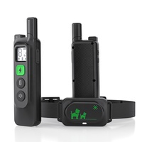 YHpet 2 Hunde Wasserdichtes Umweltfreundliches Ferngesteuertes Elektroschock-Trainingshalsband mit Pieper+Vibration für Hunde