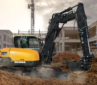 Excavator Crawler Hidrolik Kompak HX85A 8.5t dengan Bucket 4-in-1 untuk Penggalian/Pembuatan Parit di Amerika Latin dan Argentina