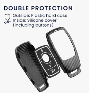 Coque de protection pour clé de voiture télécommandée en fibre de carbone pour <span class=keywords><strong>Mercedes</strong></span>-Benz <span class=keywords><strong>AMG</strong></span> – Support original pour clé - Product Image 6