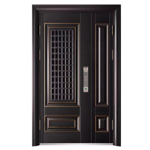<span class=keywords><strong>Porte</strong></span> <span class=keywords><strong>d</strong></span>'<span class=keywords><strong>entrée</strong></span> extérieure en acier <span class=keywords><strong>imitation</strong></span> bronze moderne de sécurité pour maison principale CBMMART - Product Image 1
