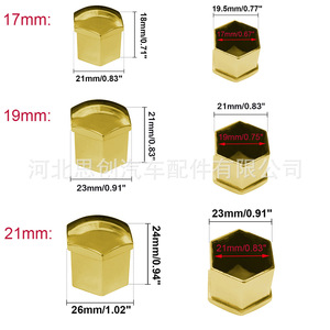 Cubierta Protectora Universal para Pernos de Rueda Sicheng, 17mm 19mm 21mm, de Plástico, para Decoración del Buje de la Rueda - Product Image 1