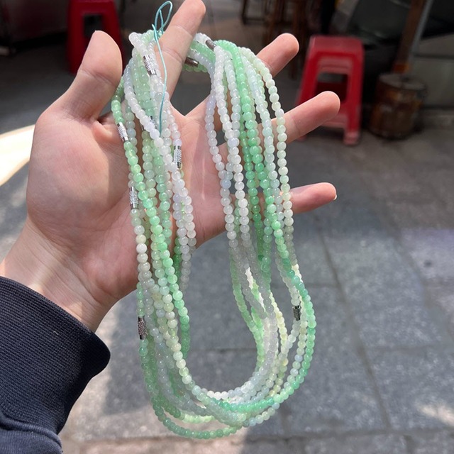 Light Green Jade Necklace 8mm 10mm Natural Stone Jewelry White Myanmar Genuine with Certificate High-quality Healing Jade Charms
