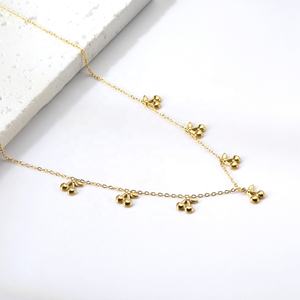 Collar de Cereza Delicado Chapado en Oro de 18K, Collar Gargantilla con Colgante de Acero Inoxidable, Joyería Impermeable y Resistente al Deslustre, Venta al por Mayor - Product Image 3