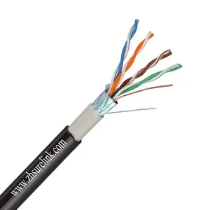 Ngoài trời FTP CAT5E đôi áo khoác 4PR 24AWG Internet mạng cáp FTP CAT5E FTP Cat 5E