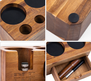 Support de Tamper à Café en Bois Multifonctionnel pour Porte-Filtre à Expresso avec Logo Personnalisé pour Accessoires de Barista – Vente en Gros - Product Image 3