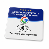 Carte NFC Google Review : Autocollant de table programmable avec URL, étanche, en époxy, 13,56 MHz, NTAG213, pour avis Google