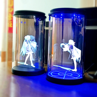 Vitrine d'affichage holographique cylindrique 3D à œil nu, interactive vocale IA, type cabine, pour table