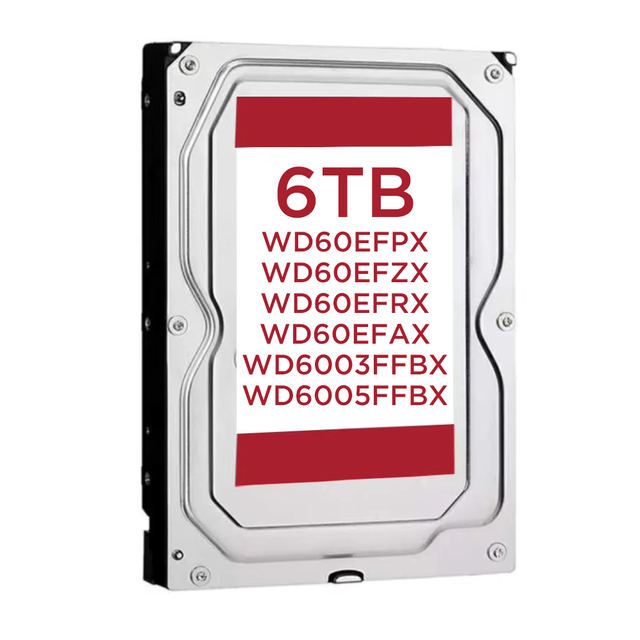 6TB 3.5 Inch 5640RPM 128MB Cache SATA CMR NAS Internal Hard Drive WD60EFPX WD60EFZX WD60EFRX WD60EFAX WD6003FFBX WD6005FFBX