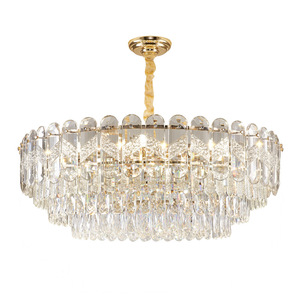 Lámpara de Araña de Cristal Redonda K9 con Luz LED, Lámpara de Lujo para Sala de Estar o Dormitorio, E27, Múltiples Cabezales, 15-30 - Product Image 4