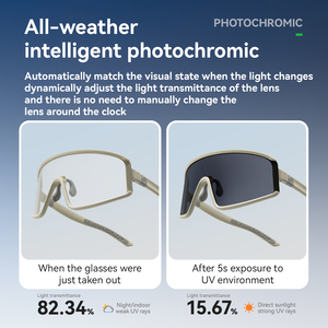 <span class=keywords><strong>ROCKBROS</strong></span>-<span class=keywords><strong>Gafas</strong></span> de ciclismo polarizadas para hombre y mujer, que cambian de color, antiniebla, miopía, parabrisas deportivo para uso informal y al aire libre - Product Image 3