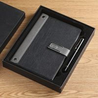 Carnet A5 à boucle, modèle JB055, logo personnalisé, surface en similicuir, bloc-notes de réunion, bureau, origine Chine, boîte cadeau
