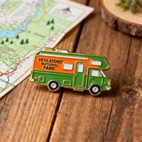 Pins en métal émaillé personnalisés, style antique et moderne, pour camping-car, caravane et voyages en plein air |   Métal personnalisable pour