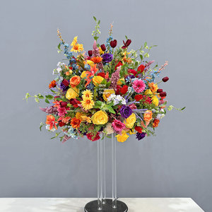GNW fabbrica <span class=keywords><strong>vendita</strong></span> diretta di fiori artificiali arancio palla centro matrimonio pezzi con fiori per la decorazione di nozze - Product Image 2