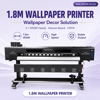 Imprimante de papier peint grand format 1,8 m avec 2 cartes Hoson XP600 CMYK – Machine de décoration murale en gros OEM