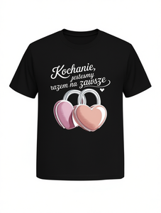 T-Shirt Kochanie Taglie Forti da Uomo, 100% Cotone 180g, Design con Cuore, Collo Tondo, Maniche Corte, Stampa con Motivo Geometrico - Product Image 1