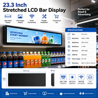Monitor de Señalización Digital con Pantalla LCD Comercial Extensible, con Ángulo de Visión Completo, para Exhibición de Promociones en Supermercados