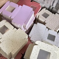 Boîte cadeau avec fenêtre transparente, boîte personnalisée avec logo et fenêtre transparente, boîte cadeau pour emballage d'accessoires pour cheveux