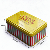 Boîte à biscuits rectangulaire personnalisée en métal, boîte en fer blanc pour biscuits, conteneur de stockage avec couvercle pour bonbons, chocolat, emballage cadeau