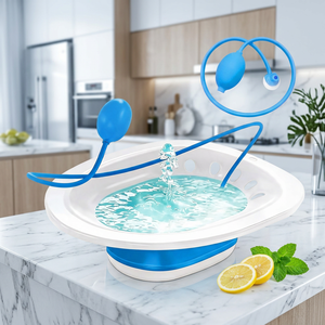 Bañera de asiento plegable de fábrica con pulverizador manual para inodoro, cuidado posparto, baño de asiento medicinal, lavabo para lavado de glúteos - Product Image 1