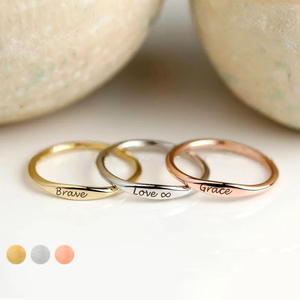 Modische Personalisierte Namensringe aus Edelstahl Goldplattiert – Verlobungsringe für Damen und Schmuck - Product Image 1