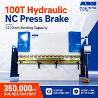 Presse plieuse hydraulique NC de 100 tonnes et 3200 mm avec contrôleur E21 pour le pliage de tôles