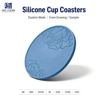 Sous-verres en silicone personnalisés avec logo, tapis de tasse en caoutchouc souple sur mesure, antidérapants et résistants à la chaleur, pour cadeaux promotionnels ODM