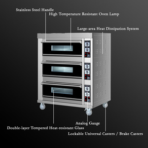 <span class=keywords><strong>Four</strong></span> à sole électrique à trois niveaux <span class=keywords><strong>et</strong></span> six plateaux, à commande par cadran, avec porte vitrée, haute efficacité, pour boulangerie - Product Image 6