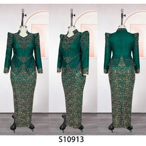 <span class=keywords><strong>Abiti</strong></span> <span class=keywords><strong>da</strong></span> Sera Maxi per Donne Africane <span class=keywords><strong>Taglie</strong></span> Forti con Ricamo 3D Ecologico Vintage Moda Primaverile Aderenti a Vita Alta - Product Image 6