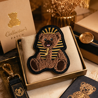 Patchs brodés personnalisés en chenille et sequins thermocollants, badges à coudre avec logo laser, appliques pour chapeaux, sacs et vêtements