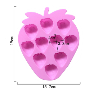 <span class=keywords><strong>10</strong></span> lỗ dâu tây sô cô la hình dạng khuôn có thể được tái sử dụng không dính Silicone khuôn sô cô la khuôn - Product Image 5