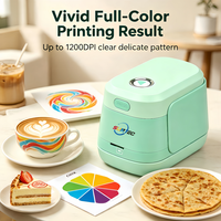 Impresora de Alimentos Portátil Digital Barista, Impresora de Tinta Comestible con Control por Aplicación para Espuma de Cappuccino, Latte Art, Impresión en Cafeterías