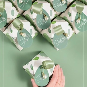 กล่องใส่ลูกกวาดกระดาษอินส์สำหรับ<span class=keywords><strong>งาน</strong></span>แต่ง<span class=keywords><strong>งาน</strong></span>สไตล์ป่าไม้กล่องของขวัญบรรจุภัณฑ์ขนมสีเขียวสดสำหรับงานแต่ง<span class=keywords><strong>งาน</strong></span>กลางแจ้งและอาหาร - Product Image 5