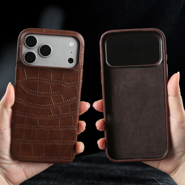 Premium Crocodile Texture Artificial Leather Case for iPhone 17 Pro Max 16 15 Plus 14 13 12 11 XR X XS Max