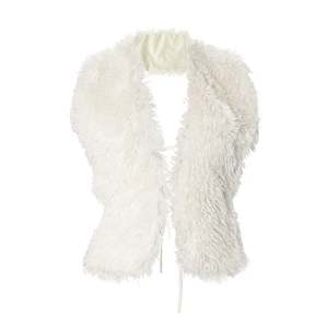 À la mode et Sexy sans manches femmes <span class=keywords><strong>gilet</strong></span> artificiel plage <span class=keywords><strong>laine</strong></span> <span class=keywords><strong>gilet</strong></span> grand dos nu col en fourrure suspendu cou haut - Product Image 4