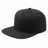 Casquette Snapback Noire Structurée à Visière Plate Réglable Personnalisable pour Homme et Femme, Idéale pour les Événements de Danse Urbaine et les Battles