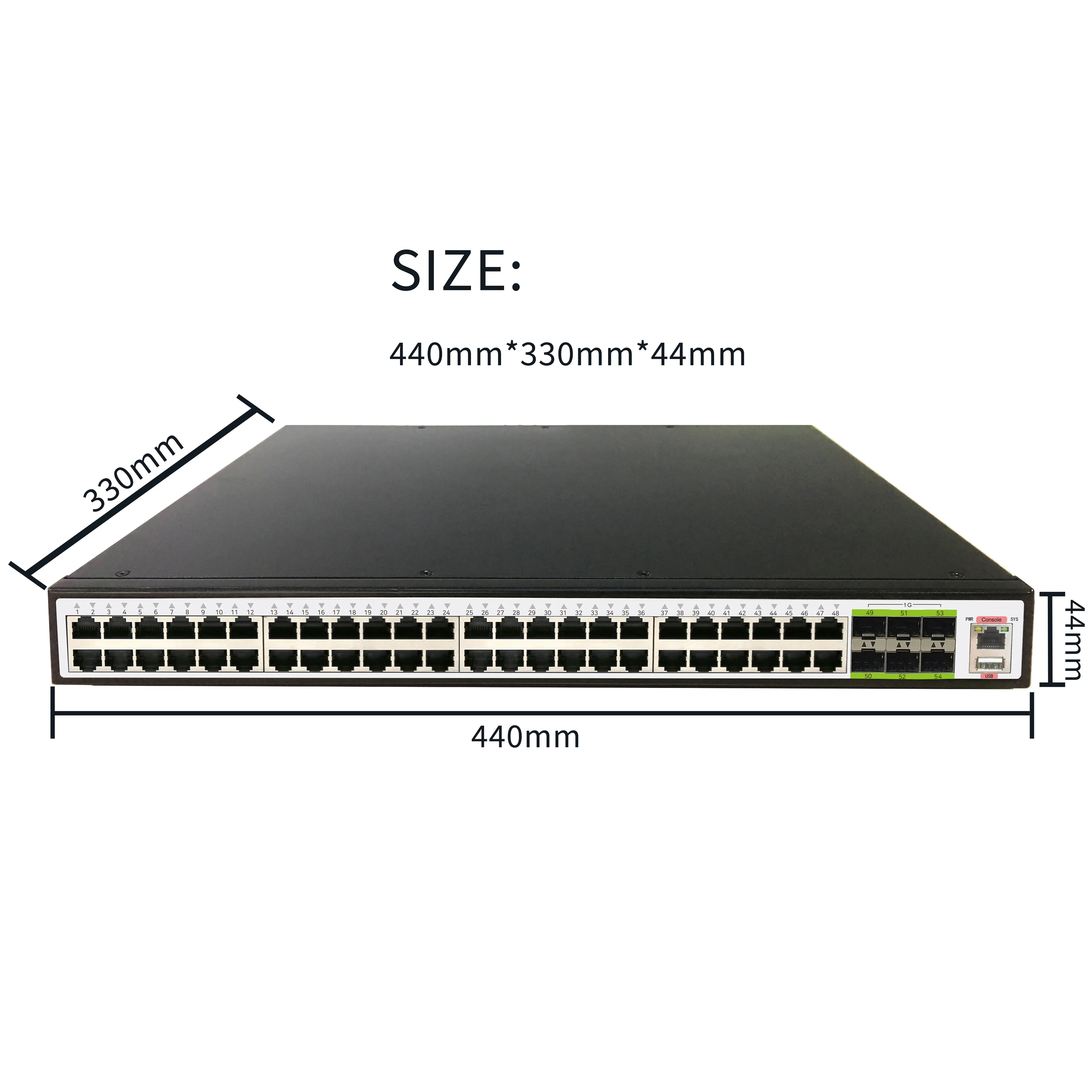 10Gb uplink 3 Layer 10gb managed switch 48 1000M ports RJ45 6 sfp 10gb network switch same as TPlink TL-SH5654