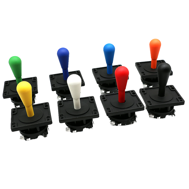 Arcade Joystick Controller in Spanish Style DIY Game Parts with Black/Red Yellow Blue Green White Balltop 8 Way