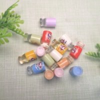 100 Uds. Miniaturas de Comida para Casa de Muñecas, Mini Botellas de Leche Simuladas para Bebidas de Supermercado, Accesorios de Juguete para Muñecas