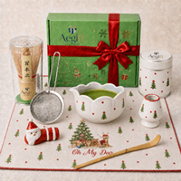 Coffret cadeau Anji Newell, ensemble de thé matcha, bol en céramique, fouet, accessoires pour la cérémonie du thé japonaise, cadeaux de Noël pour la maison