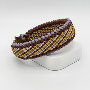 <span class=keywords><strong>Collar</strong></span> de Perro de Tela Bohemia Acolchado y Trenzado con Hebilla de Rana Tejida con Logotipo Personalizado 2025 2026 - Product Image 1